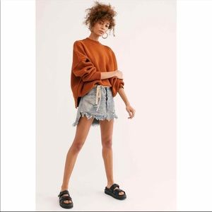 Orange easy street sweater